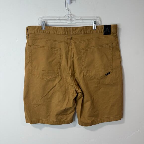 Prana Men's Ulterior Shorts NEW 9" Inseam Brown 40 Chino Stretch - Picture 2 of 7